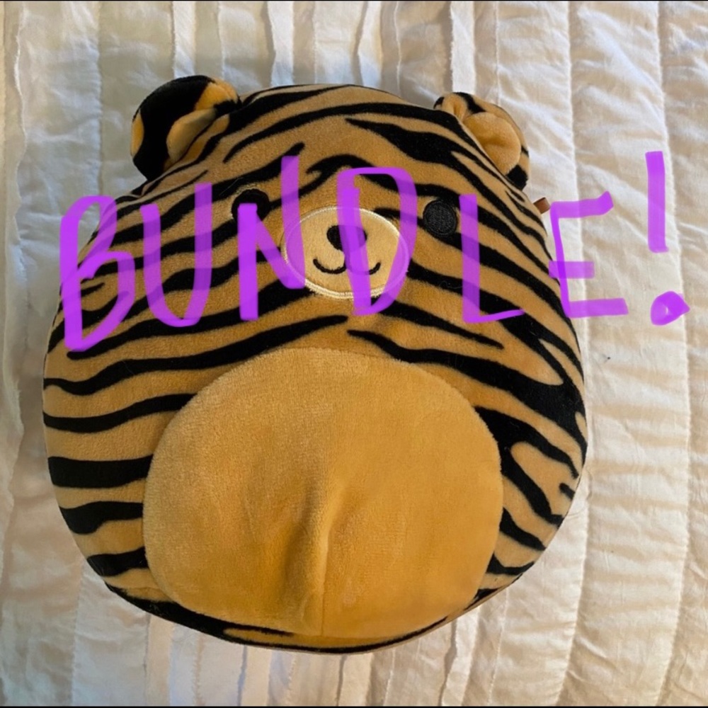 Bundle of 4 Squishmallows 🐯🐨🐉🍊🐅🌈🌀🧡